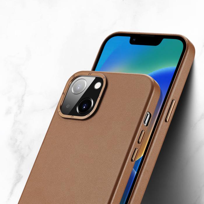 Bild 5, DUX DUCIS iPhone 14 Plus Skal MagSafe Grit Läder Brun