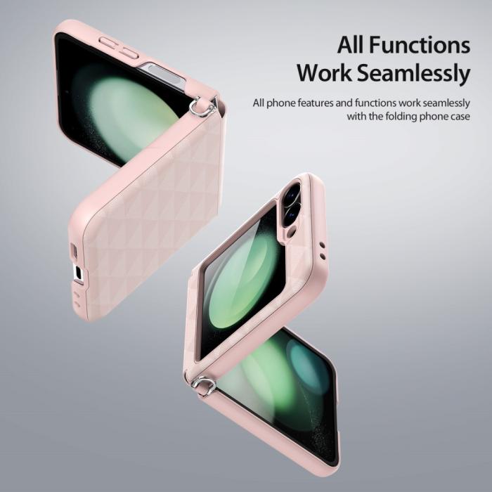 Bild 6, DUX DUCIS Galaxy Z Flip 6 / 7 FE Skal Fitt Series Korthållare Rosa