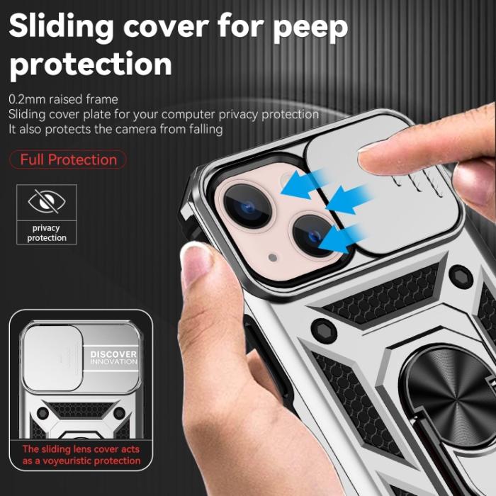 Bild 5, iPhone 14 Plus Skal CamShield Hybrid Ring Silver
