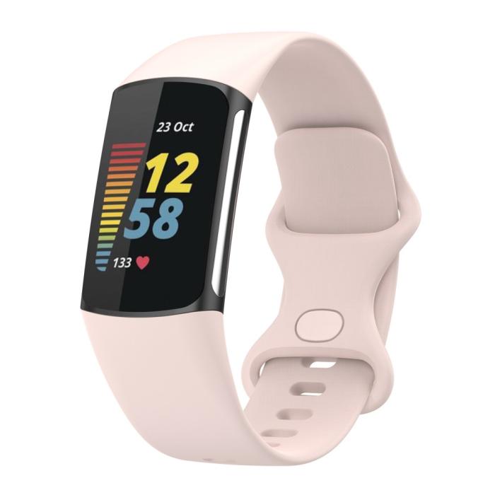 Bild 2, Fitbit Charge 6 / 5 Armband TPU (L) Ljus Rosa