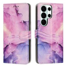 Samsung Galaxy S26 Ultra Fodral L&auml;der Marmor Lila