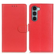 Motorola Moto G200 Fodral Litchi Läder Röd
