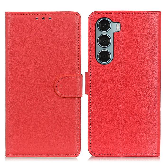 Bild 1, Motorola Moto G200 Fodral Litchi Läder Röd