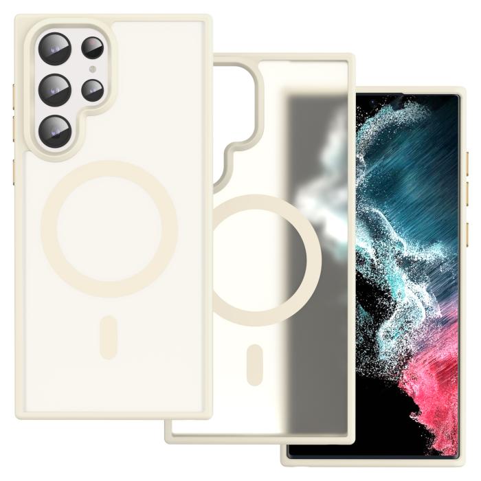 Bild 2, ColorPop Samsung Galaxy S22 Ultra Skal CH MagSafe Matt Off White