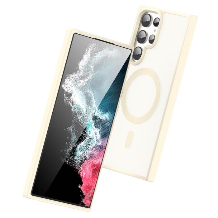 Bild 3, ColorPop Samsung Galaxy S22 Ultra Skal CH MagSafe Matt Off White