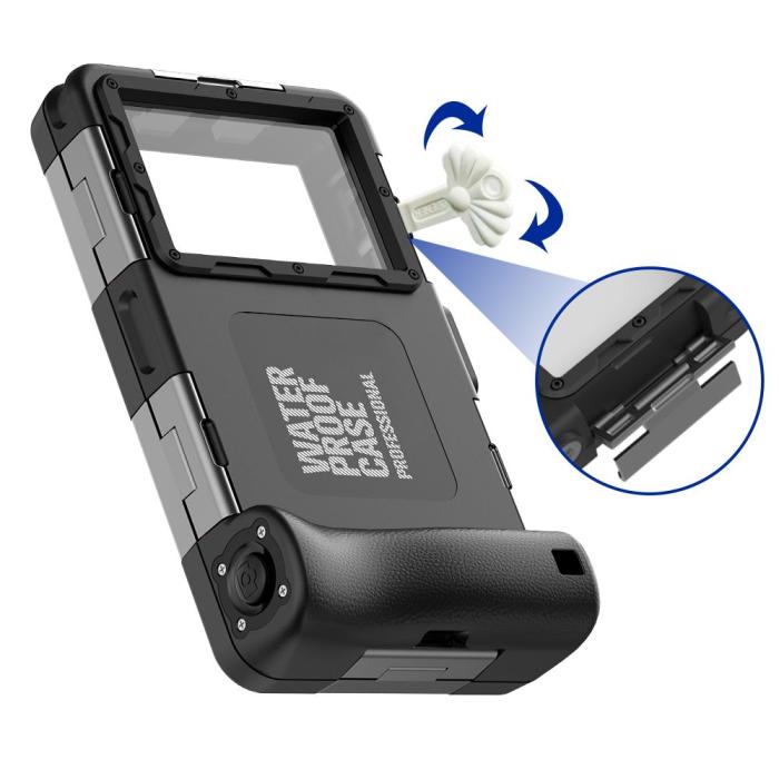 Bild 5, Tech-Protect IPX8 Universal Dykning Vattentät Fodral Svart