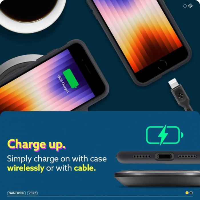 Bild 3, Spigen Caseology iPhone 7/8/SE Skal Nano Pop Svart Sesam
