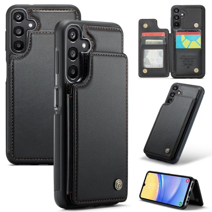 Bild 1, CASEME Samsung Galaxy A16 Skal RFID Kickstand Plånbok Svart