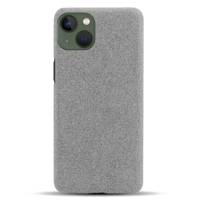 Bild 3, iPhone 15 Plus Skal Tygbelagt Ljus Grå