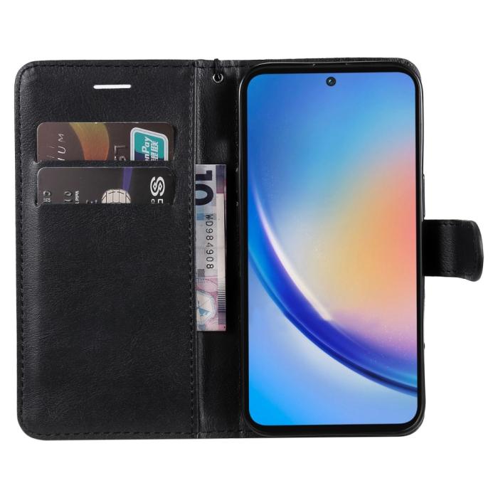 Bild 2, Samsung Galaxy A55 5G Fodral Solid Läder Svart