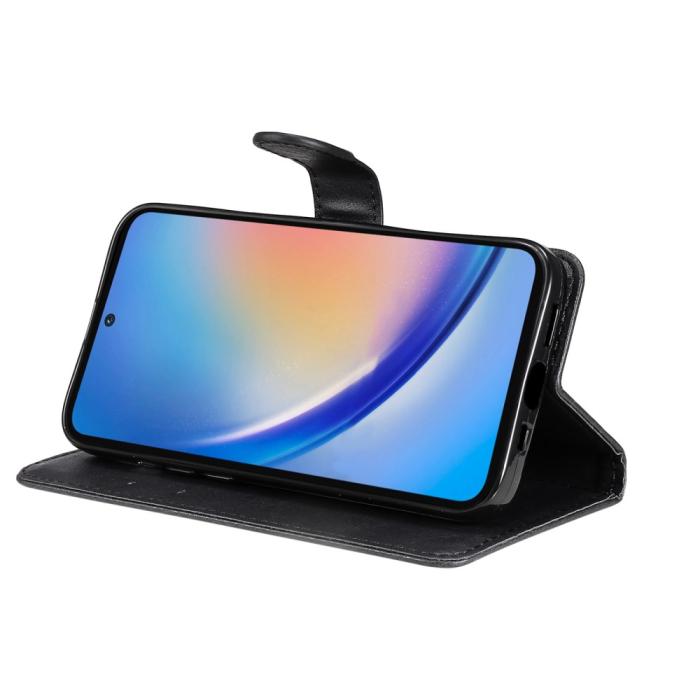 Bild 4, Samsung Galaxy A55 5G Fodral Solid Läder Svart