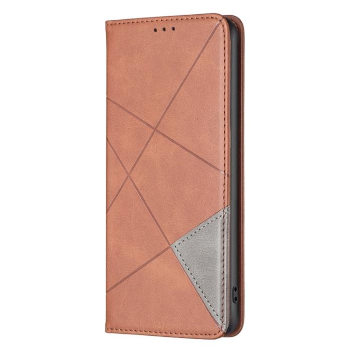 Bild 2, Xiaomi 13 Lite 5G Fodral Geometriskt Flip Läder Brun
