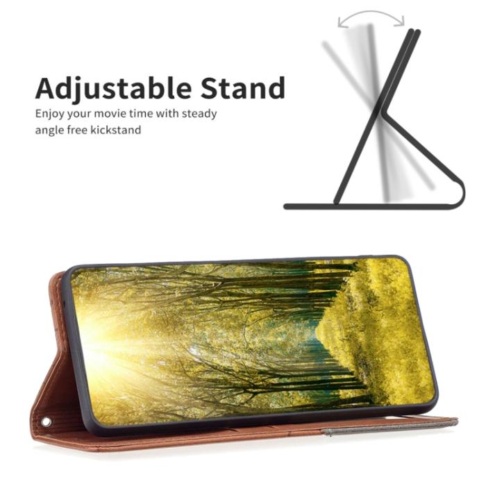 Bild 5, Xiaomi 13 Lite 5G Fodral Geometriskt Flip Läder Brun