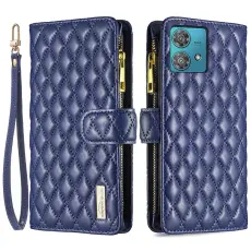 Motorola Edge 40 Neo 5G Fodral Multifunktionell Diamond Bl&aring;