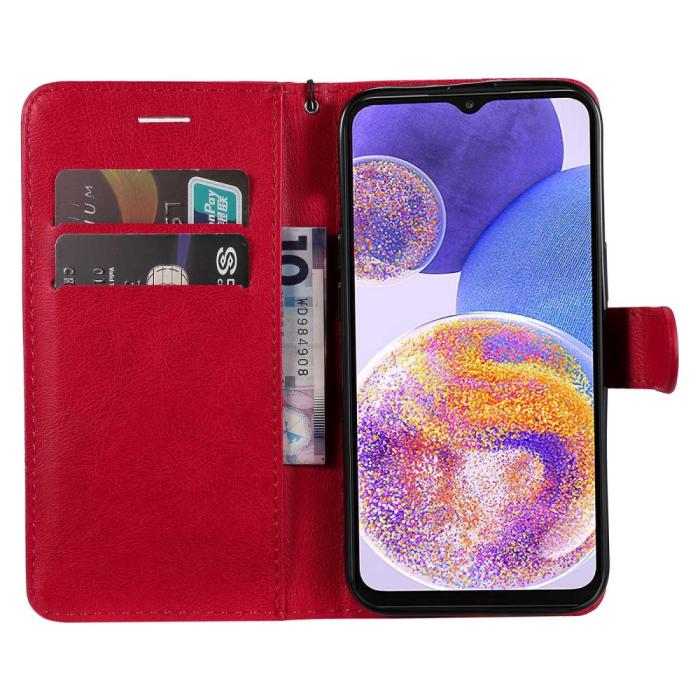 Bild 2, Samsung Galaxy A23 5G Fodral Läder Röd