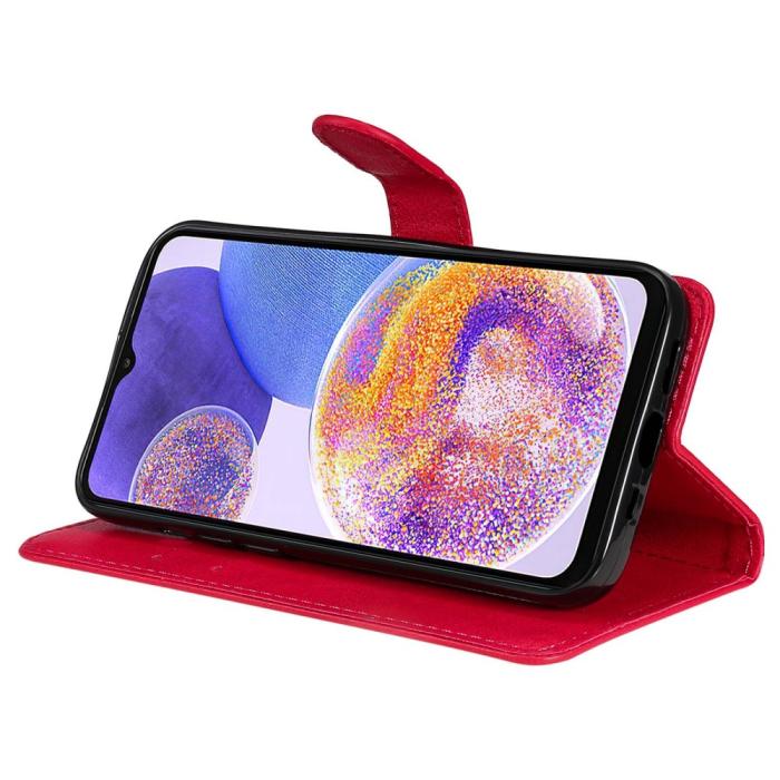Bild 4, Samsung Galaxy A23 5G Fodral Läder Röd