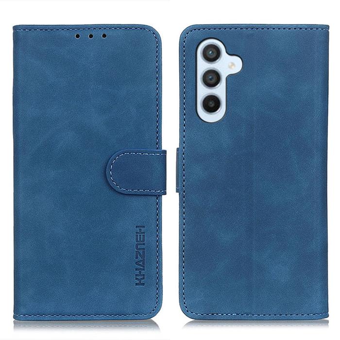 Bild 1, KHAZNEH Samsung Galaxy A05s 4G Fodral Retro Läder Blå