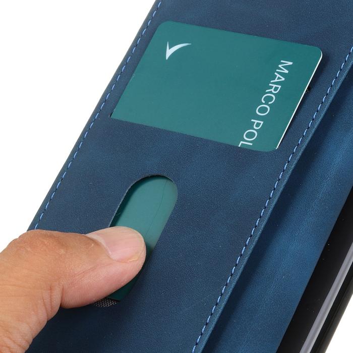 Bild 5, KHAZNEH Samsung Galaxy A05s 4G Fodral Retro Läder Blå