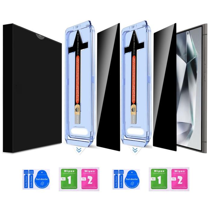 Bild 6, Samsung Galaxy S24 Ultra 2-PACK Skärmskydd Härdat Glas Privacy