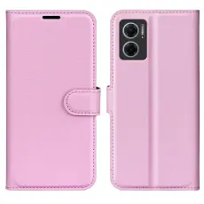 Xiaomi Redmi 10 5G Fodral Litchi Läder Ljus Rosa