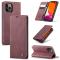 iPhone 12 Pro Max - CASEME Vintage Flip Fodral - Vinröd