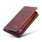 iPhone 12 Pro Max - CASEME Vintage Flip Fodral - Vinröd