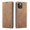 iPhone 12 Pro Max - CASEME Vintage Flip Fodral - Ljus Brun