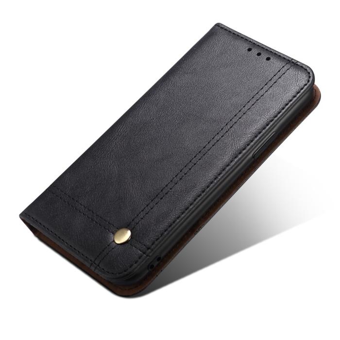 Bild 5, iPhone 12 Pro Max - Retro Flip Fodral - Svart