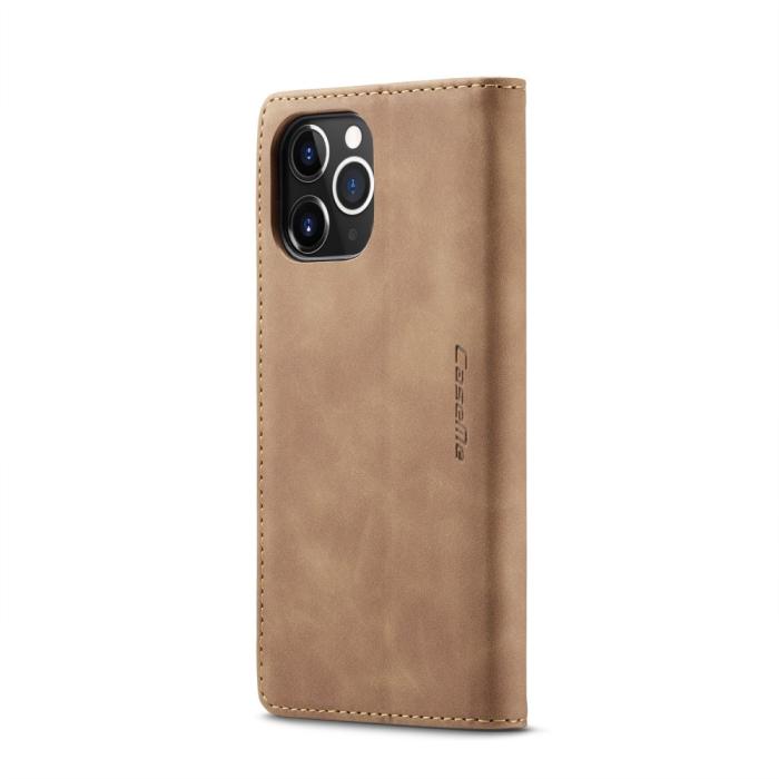 Bild 5, iPhone 12 Pro Max - CASEME Vintage Flip Fodral - Ljus Brun