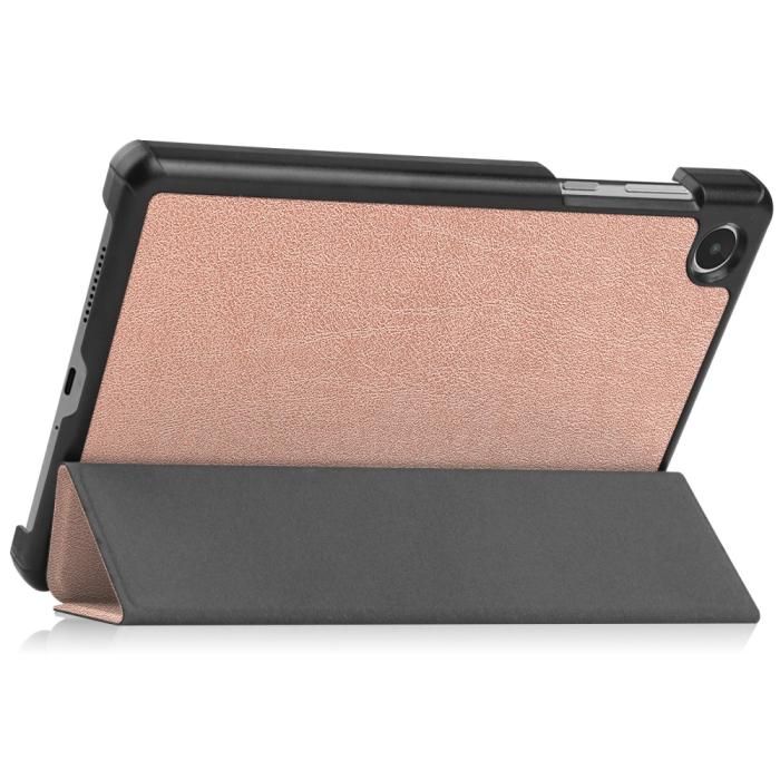 Bild 4, Lenovo Tab M8 (Gen 4) Fodral Tri-Fold Läder Roséguld