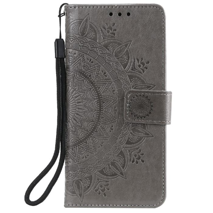 Bild 2, Samsung Galaxy A03s Fodral Mandala Läder Grå