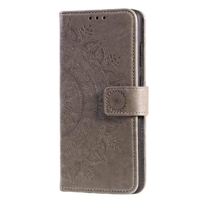 Bild 3, Samsung Galaxy A03s Fodral Mandala Läder Grå