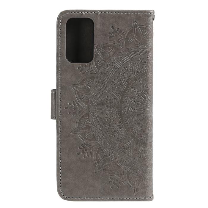 Bild 5, Samsung Galaxy A03s Fodral Mandala Läder Grå