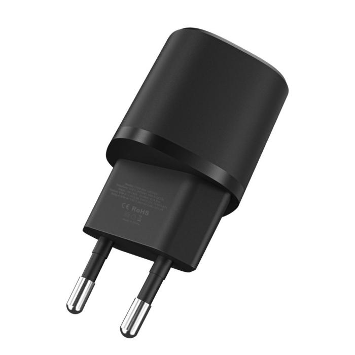 Bild 4, Tech-Protect 20W Mini Väggladdare PD QC USB-C / USB-A Svart