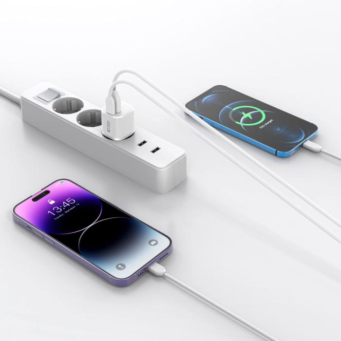 Bild 5, Tech-Protect 20W Mini Väggladdare PD QC USB-C / USB-A Svart