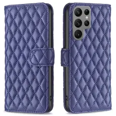 Samsung Galaxy S25 Ultra Fodral Diamond L&auml;der Bl&aring;