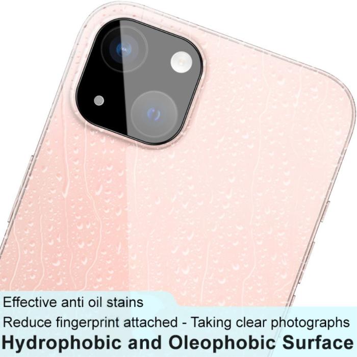 Bild 5, IMAK iPhone 15 / 15 Plus Linsskydd Akryl/Härdat Glas Svart