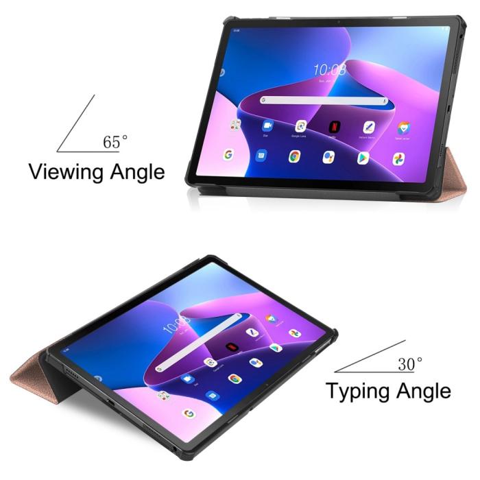 Bild 3, Lenovo Tab M10 Plus Gen 3 Fodral Tri-Fold Roséguld