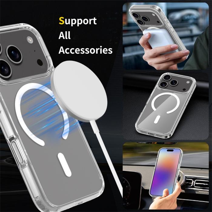 Bild 3, iPhone 18 Pro / 17 Pro Skal MagSafe TPU Transparent