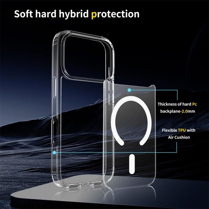 Bild 4, iPhone 18 Pro / 17 Pro Skal MagSafe TPU Transparent