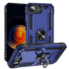 iPhone 17e / 16e Skal Shockproof Hybrid Ring Bl&aring;