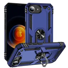 iPhone 17e / 16e Skal Shockproof Hybrid Ring Bl&aring;