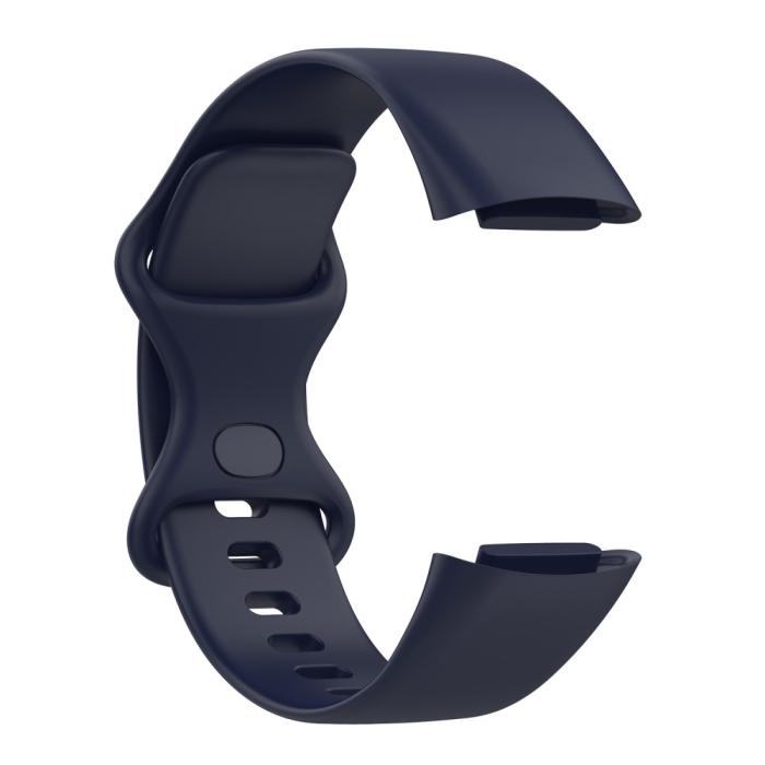 Bild 4, Fitbit Charge 6 / 5 Armband TPU (L) Mörk Blå