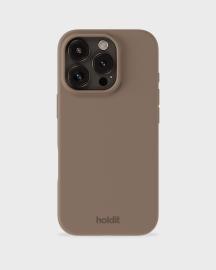 holdit iPhone 16 Pro Mobilskal Silikon Mocha Brown