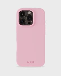 holdit iPhone 16 Pro Mobilskal Silikon Rosa