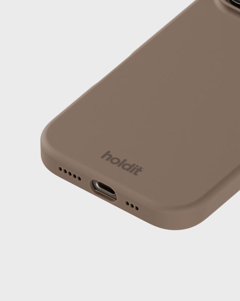 holdit iPhone 16 Pro Mobilskal Silikon Mocha Brown