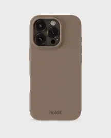 holdit iPhone 16 Pro Mobilskal Silikon Mocha Brown