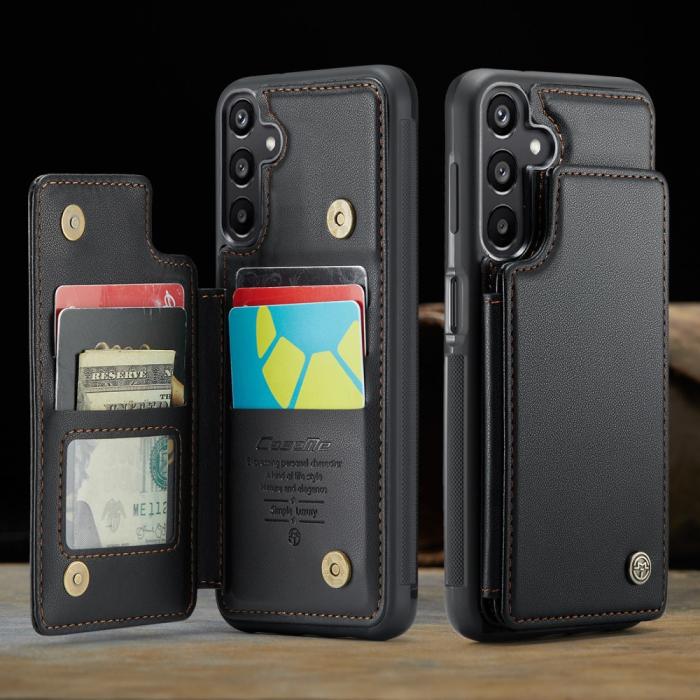 Bild 6, CASEME Samsung Galaxy A16 Skal RFID Kickstand Plånbok Svart