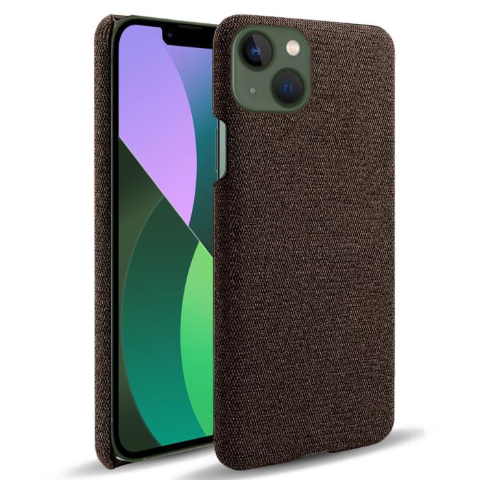 Bild 1, iPhone 15 Plus Skal Tygbelagt Brun
