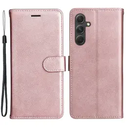 Samsung Galaxy A55 5G Fodral Solid Läder Roséguld